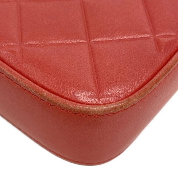 Auth CHANEL Matelasse / Diamond CC - Pink Lambskin Other Style Wallet - Picture 7 of 13